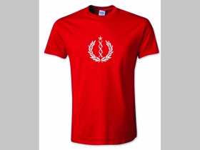 Straight Edge červené pánske tričko materiál 100%bavlna značka Fruit of The Loom